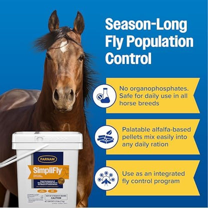 Farnam SimpliFly for Horses, Feed Through Fly Control for Horses, 3.75 lb