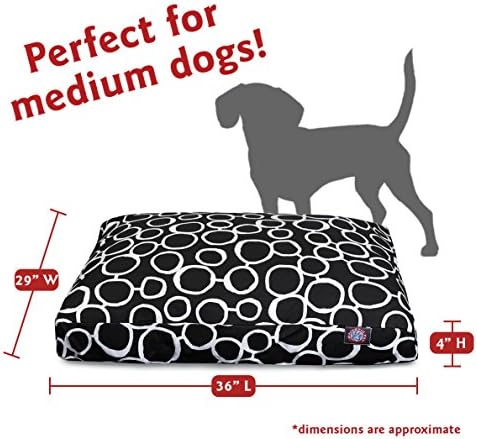 Majestic Pet Fusion Yellow Medium Rectangle Pet Bed, Black