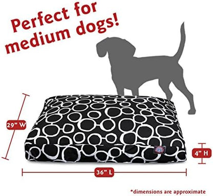 Majestic Pet Fusion Yellow Medium Rectangle Pet Bed, Black