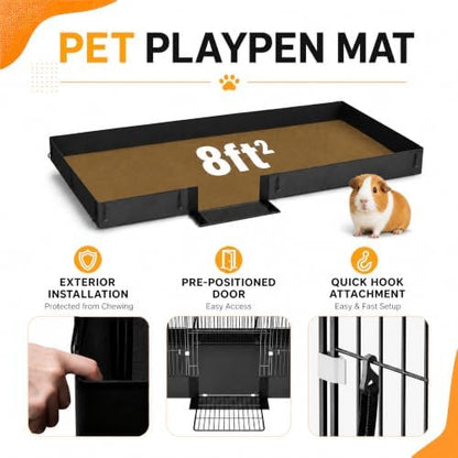 20 Planes Guinea Pig Cages Enclosed Hamster Cage with Transparent Top & Waterproof Liner, Expandable Cage for Guinea Pigs, Metal Wire Yard Fence Rabbit Cage