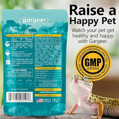 Gargeer 3oz Leopard Gecko Food. All Stages Complete Gel Diet, Made in USA