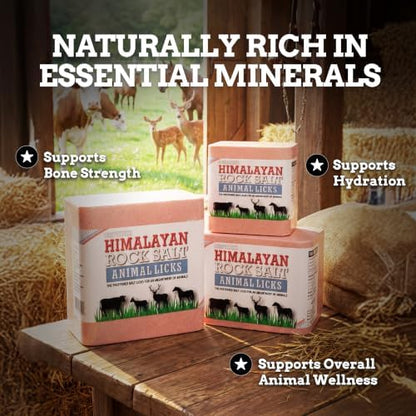 Himalayan Secrets Compressed Salt Lick for Livestock & Wildlife, 22 lb