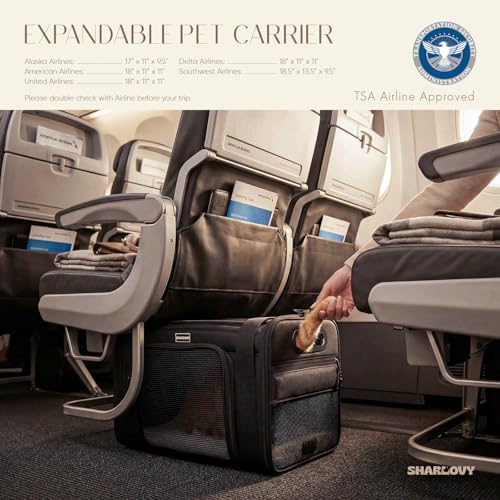 Top-Side Expandable Pet Carrier, Treat Window,18x13x9.5 Airline Approved