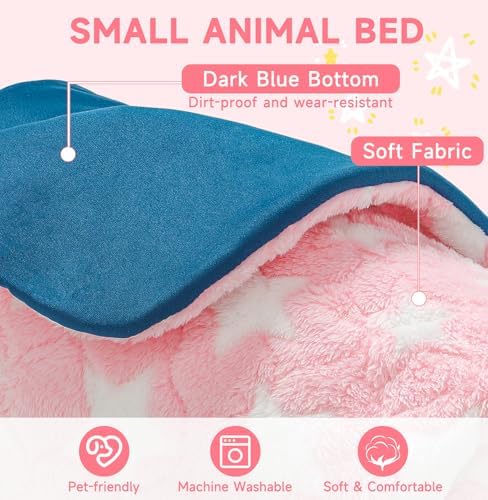 Homimp 2 Pack Guinea Pig Bed, Waterproof Reusable Small Animal Bed,Super Absorbent Pee Pad Mat for Rabbit Bunny Hamster Rat Hedgehog Chinchilla,Washable Fleece Cage Liners, Pink 24"x47"