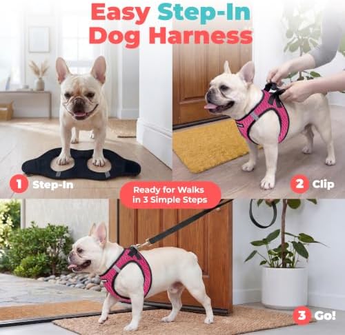 Voyager Step-in Air Dog Vest Harness - Fuchsia 2-Tone, Medium