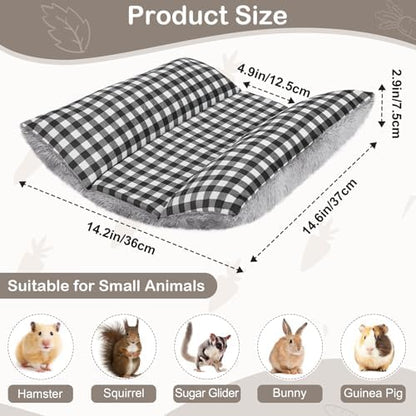 15"x14" Soft Plush Rabbit Bed Washable Cuddle Mat for Small Pets