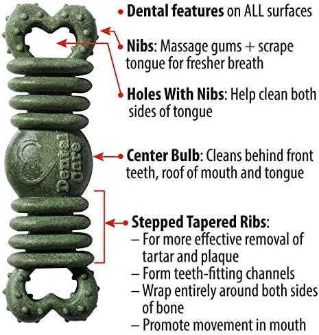 Loving Pets Ora-Bone™ Dental Chews for Dogs – USA Made Dog Dental Sticks with Parsley & Mint – Patented Shape to Reduce Plaque, Tartar, Massage Gums & Freshen Breath (Medium Dogs 14 oz.)