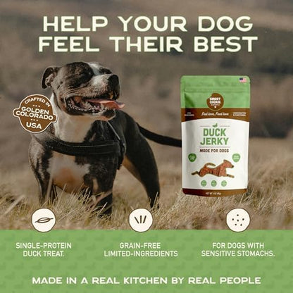 Smart Cookie Duck Jerky Dog Treats with Flax Seed, Omega Oils- Hypoallergenic Strips for Dogs and Puppies with Allergies, Sensitive Stomachs - Dehydrated, Grain Free, Made in USA - 3oz Bag, Pack of 1