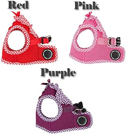 Puppia Vivien Vest Dog Harness Step-in All Season Mesh Cute No Pull No Choke Walking Training for Small Dog, Purple, Small