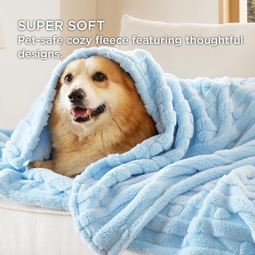 Bedsure Ultra Soft Dog Blankets for Medium Dogs Cats 300GSM Fleece,30x40