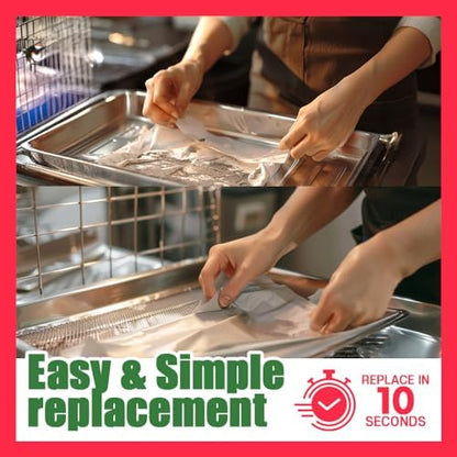 HA SHI Large Bird Cage Liners, 31 x 21.5 in, 120 Ink-Free Newsprint Sheets