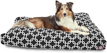 Majestic Pet Rectangular Dog Bed, Large, 44x36x5 in, Washable, Black