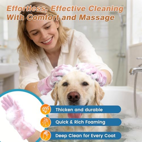 7 PCS Pet Grooming Kit & Bath Supplies for Dogs, Cats -