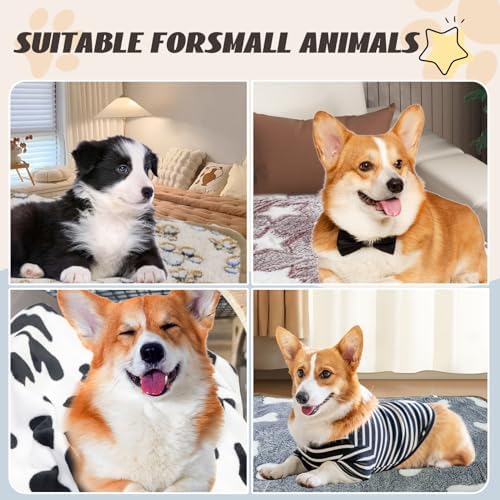 YedsIntu 6 Pcs Washable Guinea Pig Blankets Absorbent Small Animal Fleece Bedding Cage Liners Reusable Pet Pee Pad Sleep Mat Pad Cover for Hamster Ferret Rabbit Chinchilla Hedgehog (24" x 47")