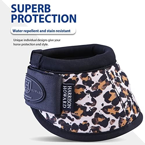 Harrison Howard Horse Bell Boots Overreach Bell Boots No-Turn Bell Boots for Horse-Durable Protective Hoof Boot