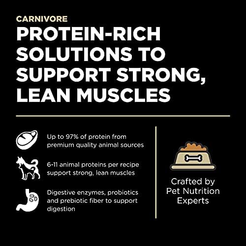 Go! Solutions Carnivore Lamb + Wild Boar Grain-Free Dry Dog Food, Our Highest-Protein Kibble Made with Real Meat, Pumpkin & Probiotics for Good Digestion, for Puppies, Adults & Seniors, 22 lb Bag