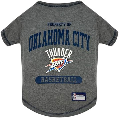 Pets First NBA Licensed Hoodies & T-shirt for Dogs & Cats, Oklahoma City Thunder, Medium