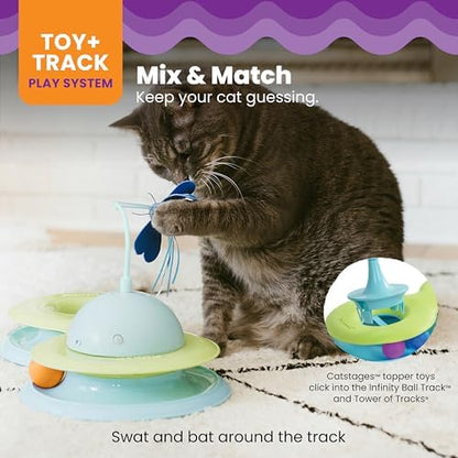 Catstages Infinity Ball Track for Cats, 3 Balls Included, 17.4"