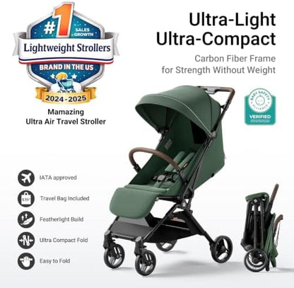 Mamazing Ultra Air Lightweight Baby Travel Stroller with Carbon Fiber Frame