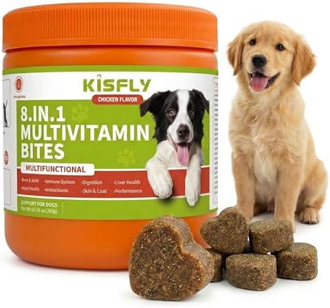 8-in-1 Dog Multivitamin Chews for Daily Wellness & Immune Support