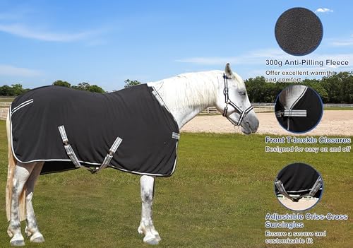 Horse Fleece Cooler Blanket, Moisture Wicking Post-Workout Drying