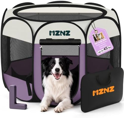 Dog Cat Small Animal Puppy Playpen Crate, Large, Purple