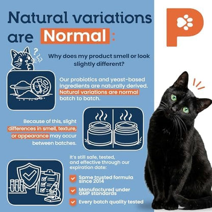 Pet Ultimates Probiotics for Cats (44g/120 Servings) – 20-Species Cat Probiotic Powder – Daily Digestive & Gut Health Support with Digestive Enzymes – Tasteless Supplements for Cats