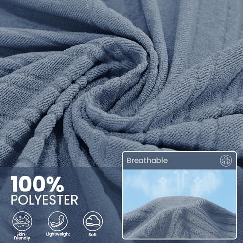 L Shaped Sectional Couch Cover 2 Piece, X-Large, Blue