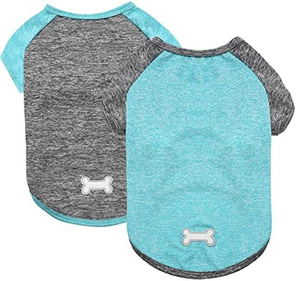 KYEESE 2Pack Dog Shirt for Small Dogs Sun Protection Tank Top with Sleeves