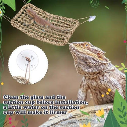 Silkfly Large Beard Dragon Hammock, 15.7 x 7.8 Inch, Rectangle, Brown
