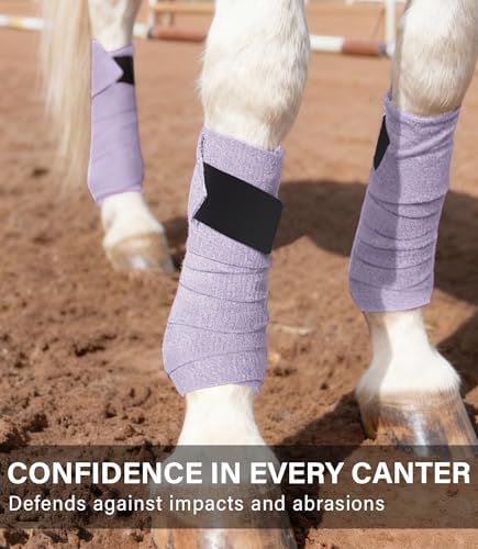 Polo Wraps for Horses Set of 4, Leg Wraps for Horses
