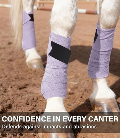 Polo Wraps for Horses Set of 4, Leg Wraps for Horses