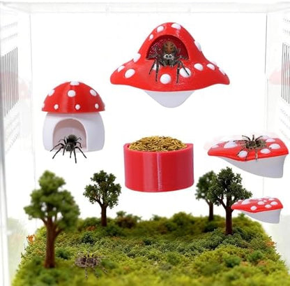 9 Pcs 3D Jumping Spider Enclosure Accessories Set, Jumping Spider Platforms