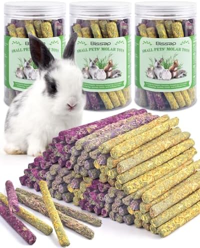 Bissap 108PCS Rabbit Chew Sticks, Mixed Natural Flower Rose Chrysanthemum and Forget-me-not Chew Toys Treats for Rabbit Bunny Chinchilla Guinea Pig Hamster and Other Small Animals Molar Snacks