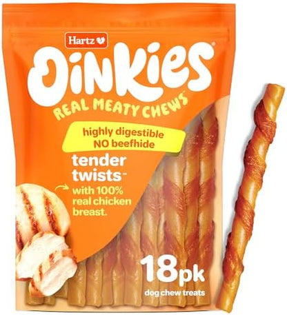 Hartz Oinkies Chickentastic Tender Twists, 6.7 Ounce