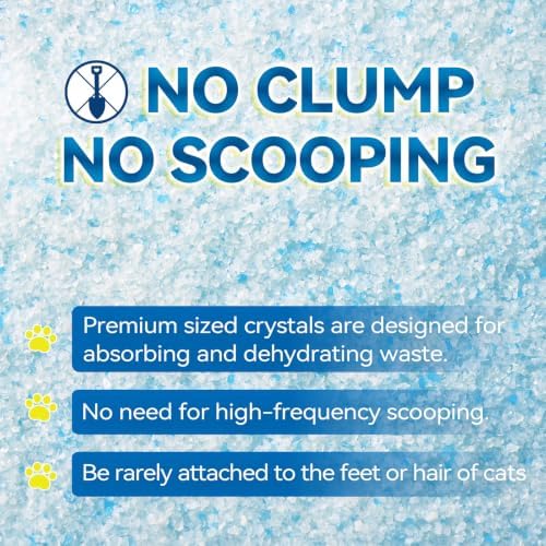 Made4Pets Cat Litter Crystals,Non Clumping Litter 25.8 lbs(6 x 4.3lb Packs)