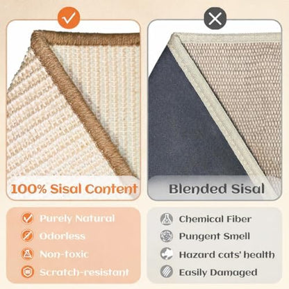 Cat Scratcher Bed Bone Shape Wooden Cat Sofa Bed with Ball Toy Indoor Cat Scratching Lounge Bed Durable Pet Recliner for Cats