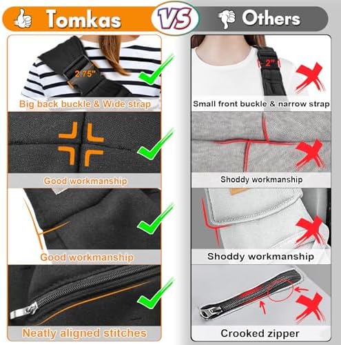 Tomkas Dog Sling Carrier for Small Dogs Puppy Carrier for Small Dogs (Black, for Pets Weight 2-7 lbs)