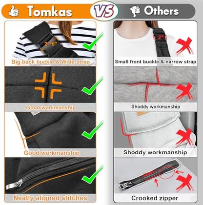 Tomkas Dog Sling Carrier for Small Dogs Puppy Carrier for Small Dogs (Black, for Pets Weight 2-7 lbs)