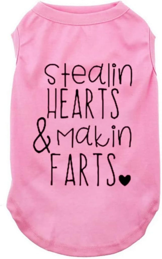 Dog Shirts for Pet Clothes Soft Breathable Puppy Shirts Pop Culture Thing 1 to Thing 9 Printed Pet T-Shirt (Pink, X-Small)