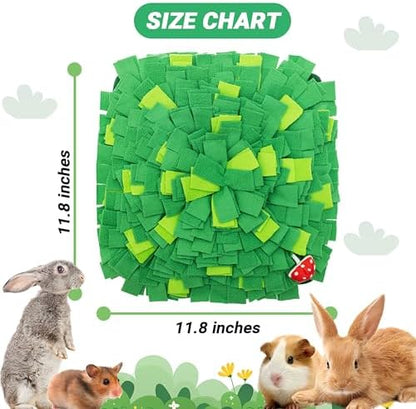 Rabbit Foraging Mat, Interactive Bunny Snuffle Feeding Toy
