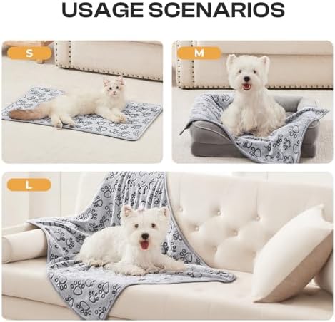 Luciphia Dog Blanket 3 Pack, Soft Cozy Fleece Throw for Puppy Cat,30"x20"