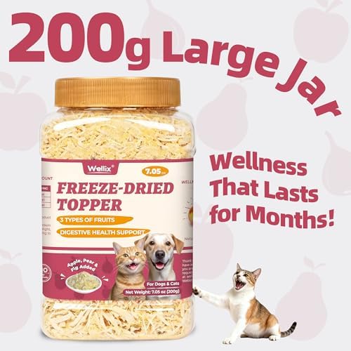 Wellix Freeze Dried Cat & Dog Treats with Chicken, Fruit & Egg Yolk, 7.05oz