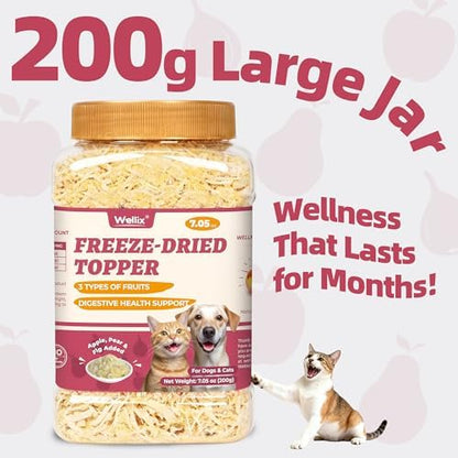 Wellix Freeze Dried Cat & Dog Treats with Chicken, Fruit & Egg Yolk, 7.05oz