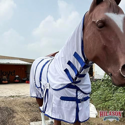 HILASON Horse Fly Sheet Breathable Mesh UV Protection Mosquito Bug Summer