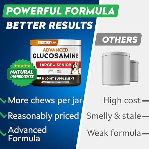 Advanced Glucosamine for Dogs, Collagen&Green Lipped Mussel - Joint Health