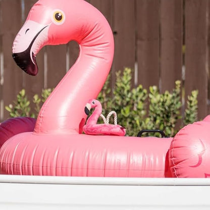 P.L.A.Y. Plush Dog Toys - Tropical Paradise Summer Pool Themed Durable Squeaker Chew Toy, Great for Puppies & All Size Dogs, Machine Washable (Flamingo Float)