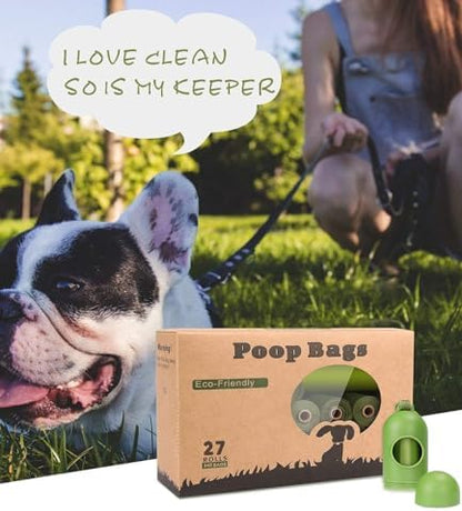 Dog Poop Bags Rolls with Dispenser - Leak Proof - 540 Count Unscented