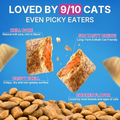WEALLIN Cat Hairball Support Chews Cat Hairball Remedy Treats 500 Chews