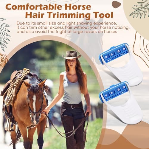 6 Pcs Horse Clippers Grooming Razor Disposable Grooming Razor Fit for Horse and Pet, White